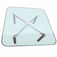 Pace Style X Base Tubular Chrome Coffee Table