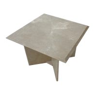 1970s Italian Travertine Pedestal Side Table