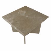 1970s Italian Travertine Pedestal Side Table
