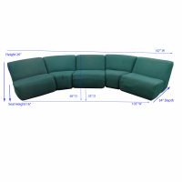 154″ 5 Pieces Sectional Sofa (MS10077)