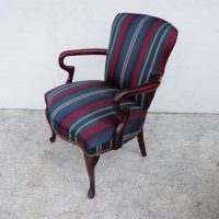 Set of 3 Striped Arm Chairs