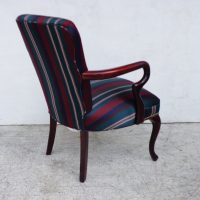 Set of 3 Striped Arm Chairs
