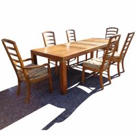 Drexel 62″ to 102″ Extendable Dining Table and 6 chairs