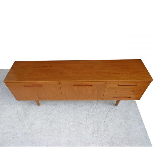 78 inch mid century modern sideboard with folded handles
