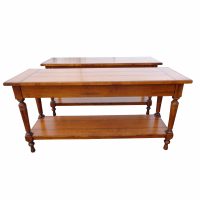 One 72″ Baker Furniture Company Milling Road Italian Maple Provincial Kitchen Table