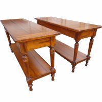 One 72″ Baker Furniture Company Milling Road Italian Maple Provincial Kitchen Table
