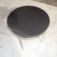 18″ Marble and Chrome Side Table