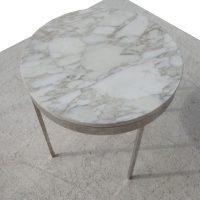 18.5″ Marble and Chrome Round Side Table