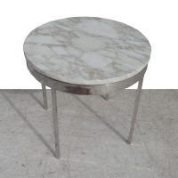 18.5″ Marble and Chrome Round Side Table