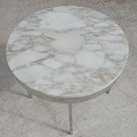 18.5″ Marble and Chrome Round Side Table