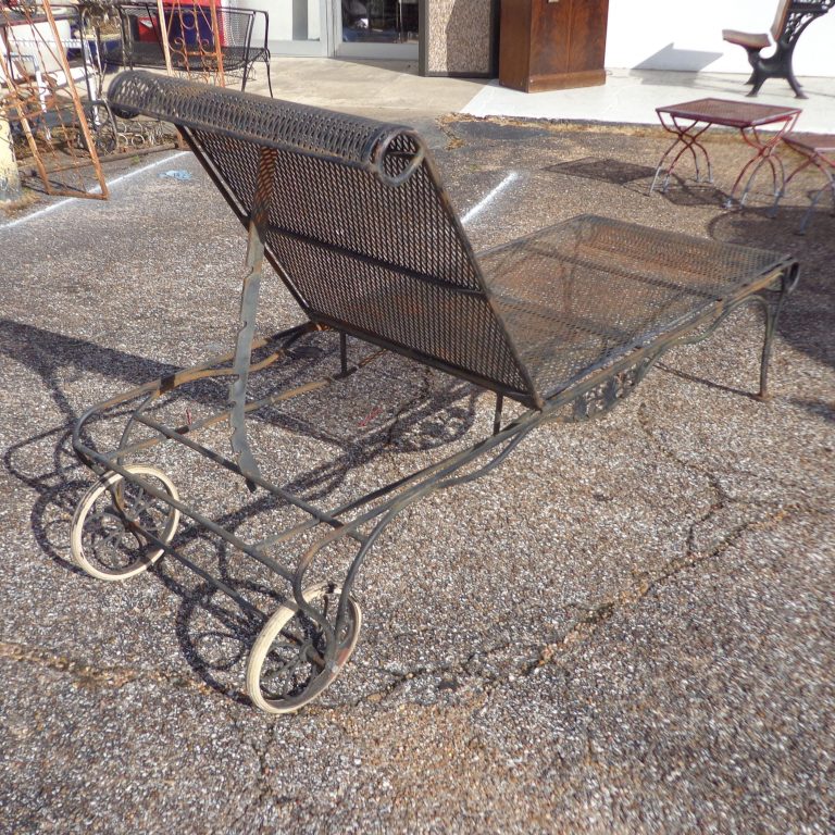 Wrought Iron Patio Chaise Lounge
