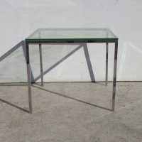 Knoll style Glass Table - Immerse yourself in the understated luxury of this End Table, featuring clean lines and premium materials inspired by Knoll's signature style.