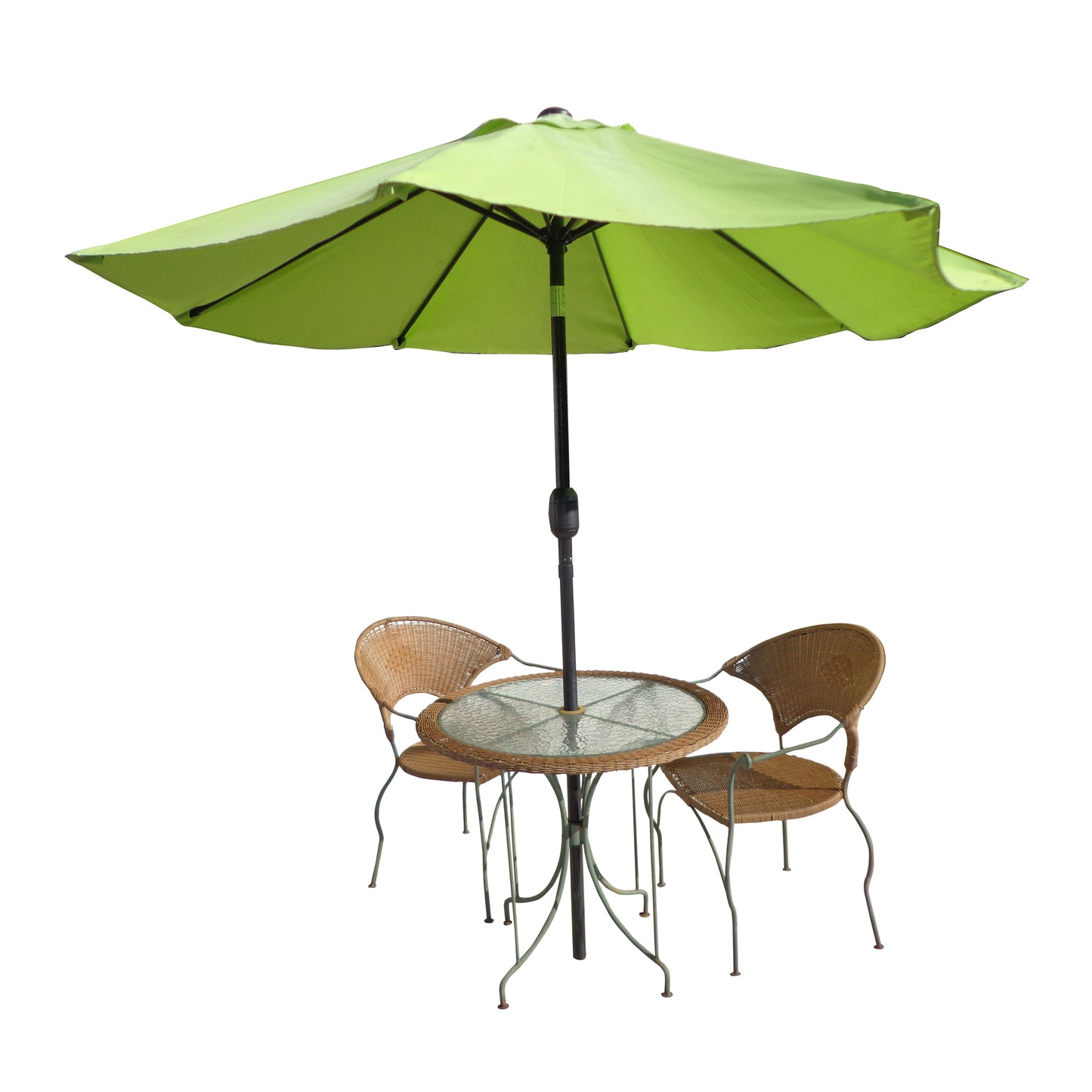 4 Pieces Set oF Outdoor, Table, Chairs and Umbrella