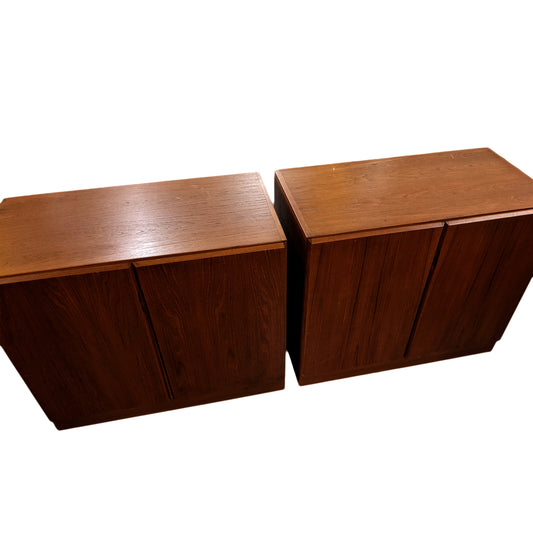 Danish modern teak cabinet with clean lines