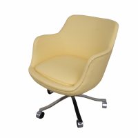 Vintage Zographos Alpha Bucket Chair Restored with New Leather