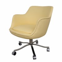 Vintage Zographos Alpha Bucket Chair Restored with New Leather