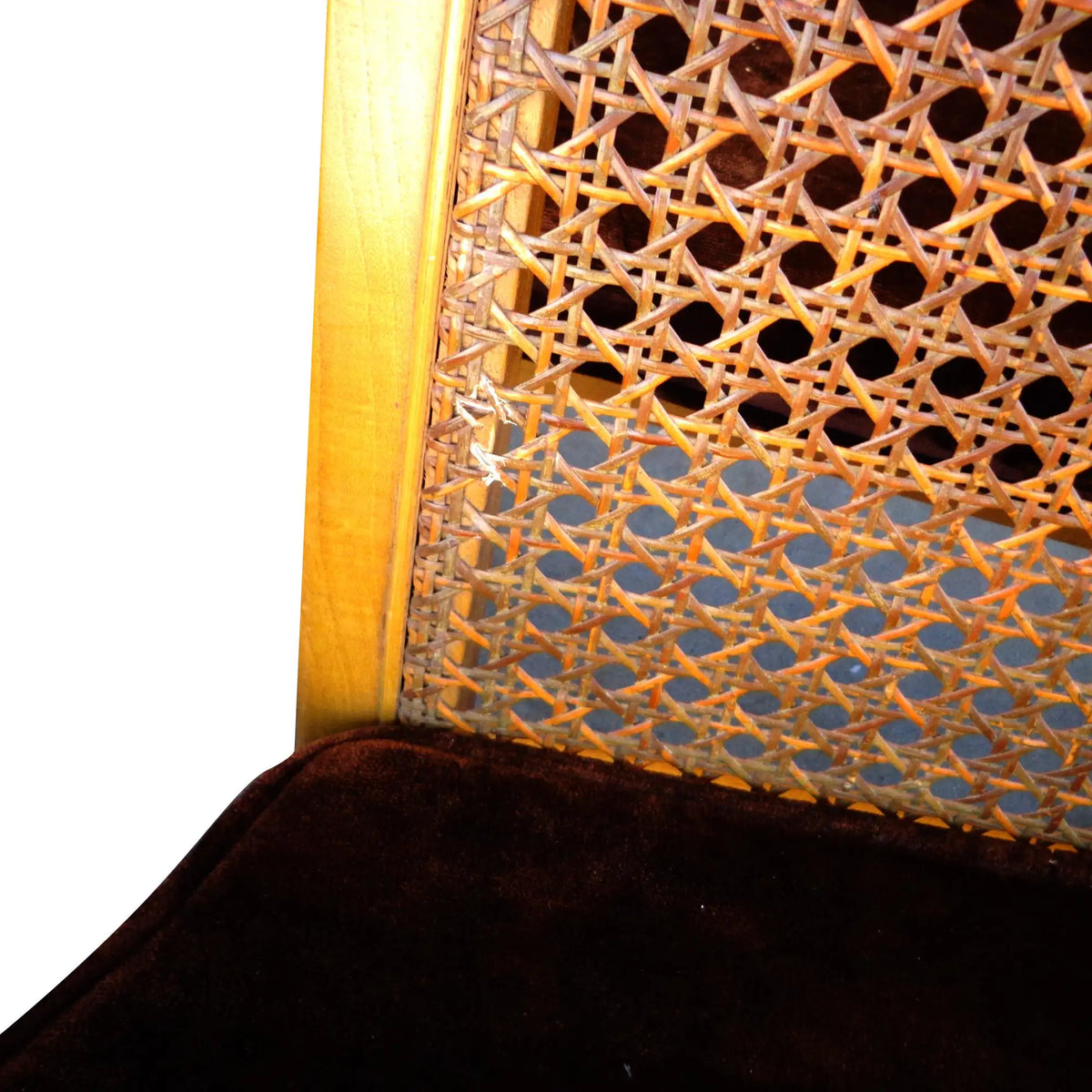 (1) Lane High Back Cane Burl Dining Chairs 8 AVAILABLE