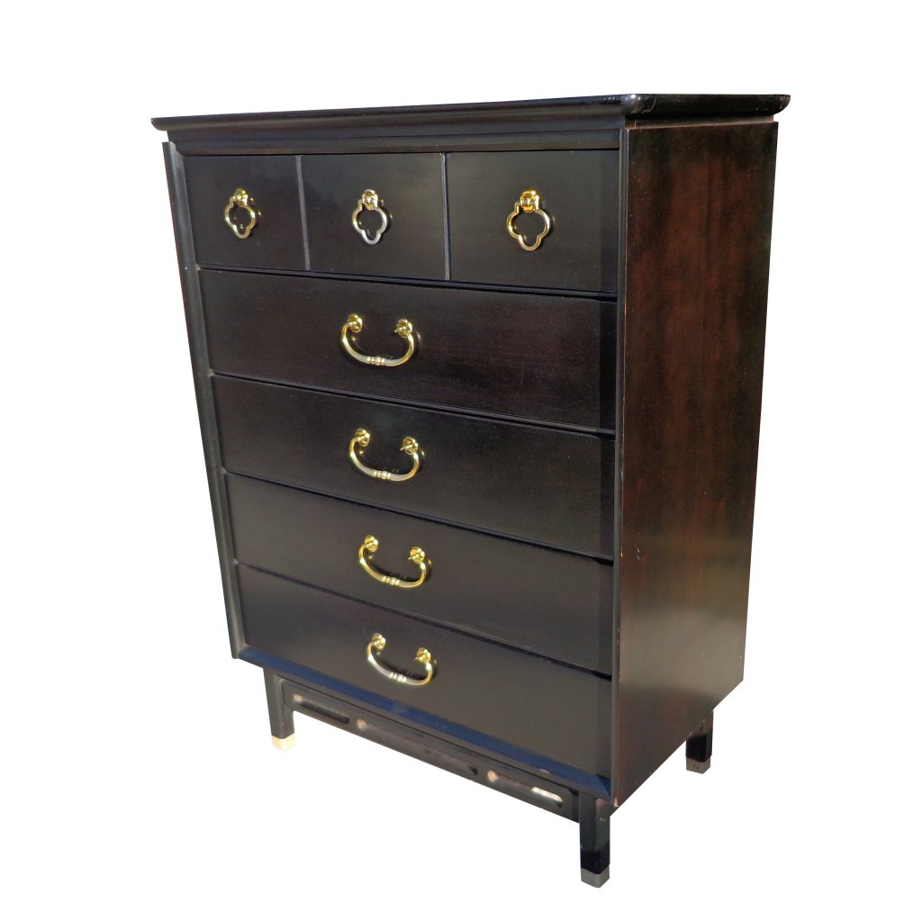 36″ Bassett Asian Style Ebonized 5 Drawer Chest ( MS10500)
