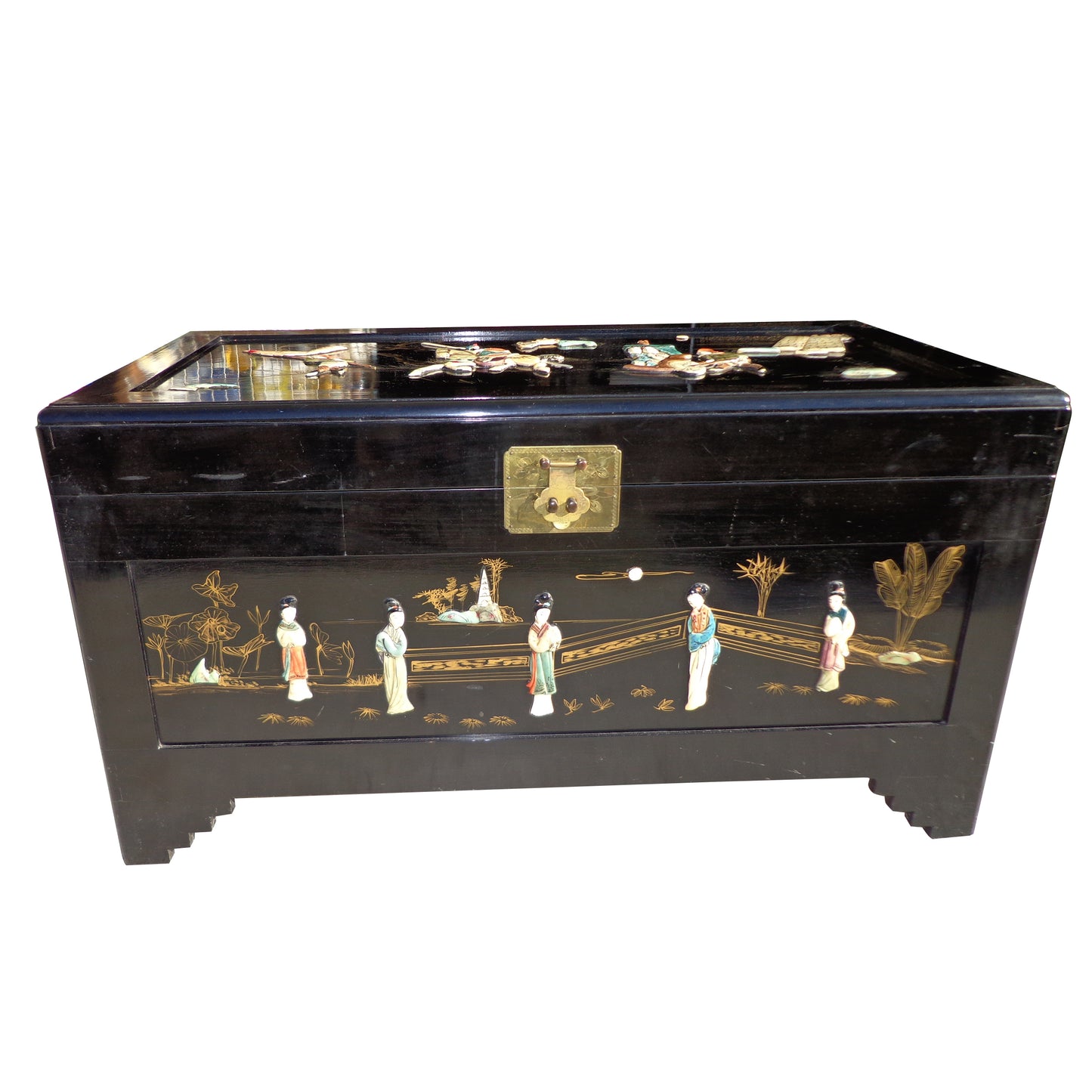 Chinese Black Lacquer Hope Chest (MS10501)