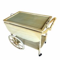 Vintage Drop-Leaf Serving Cart