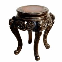 Vintage Caved Chinese Side Table