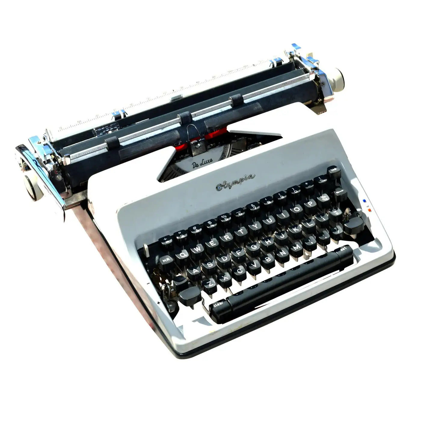 Vintage Olympia De Luxe Portable Typewriter with Carrying Case