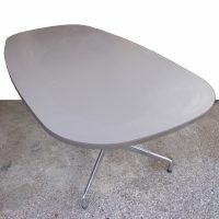 modern design with the Eames Racetrack Light Grey Conference Table from Herman Miller. Its sleek profile and light grey finish make a sophisticated statement in any conference room.