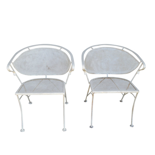 Pair of Outdoor Metal Arm Chairs (MS10649)