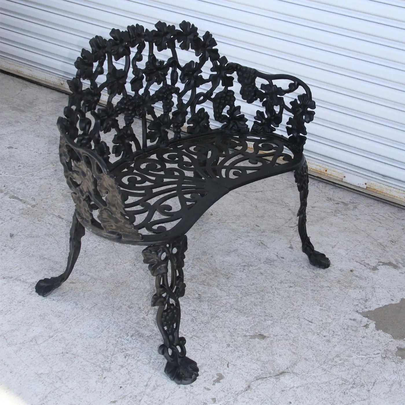 Vintage Garden Cast Iron Settee and Chair