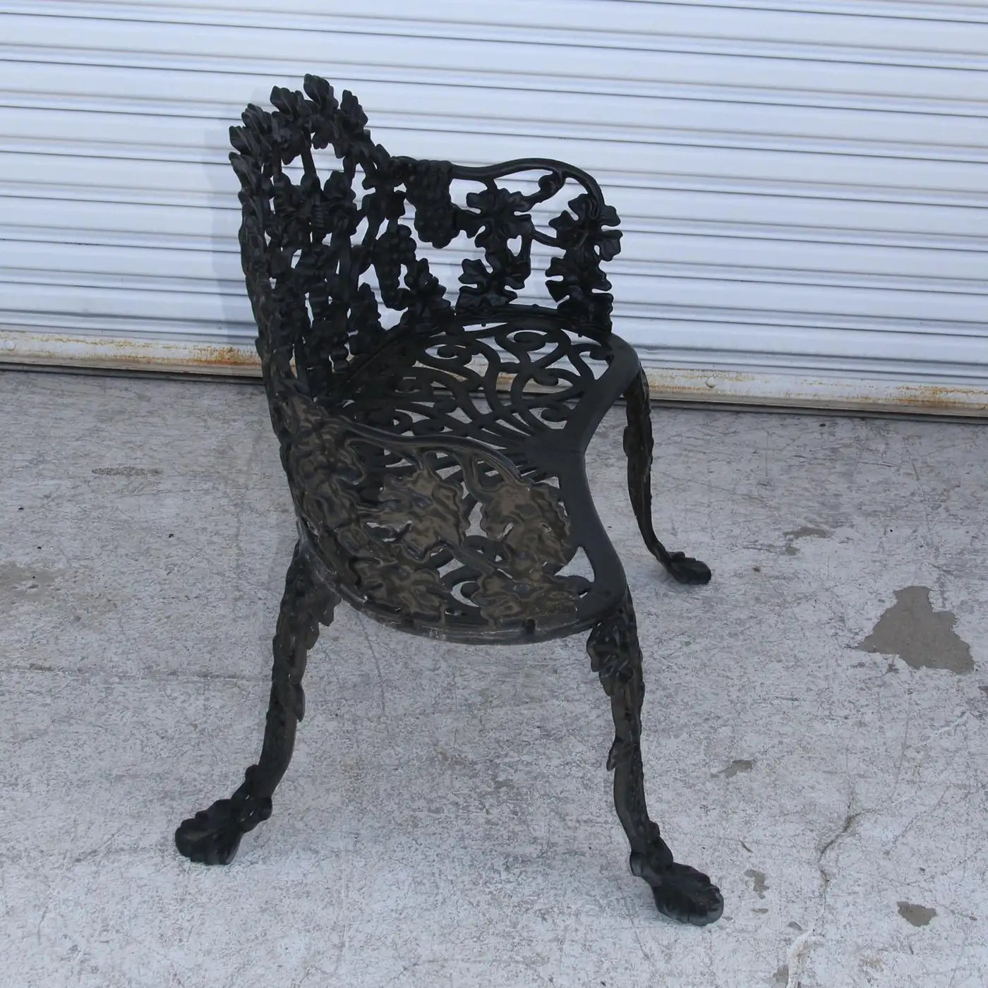 Vintage Garden Cast Iron Settee and Chair