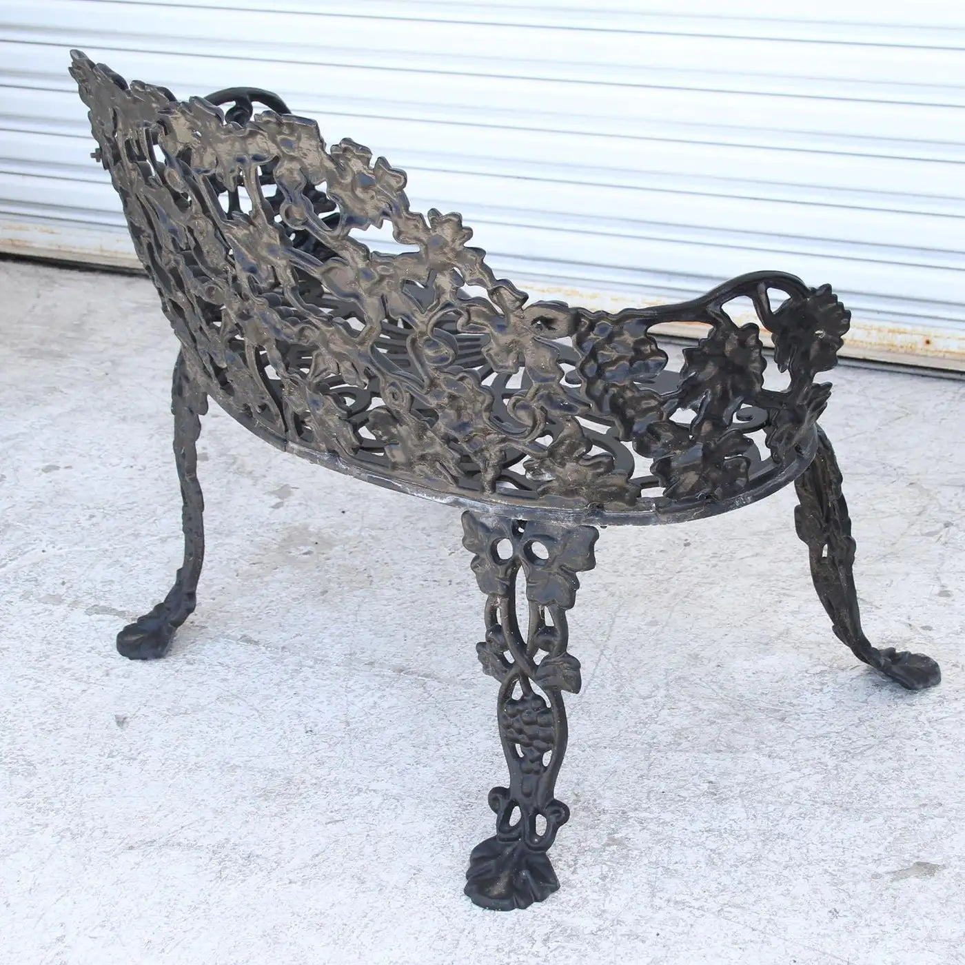 Vintage Garden Cast Iron Settee and Chair