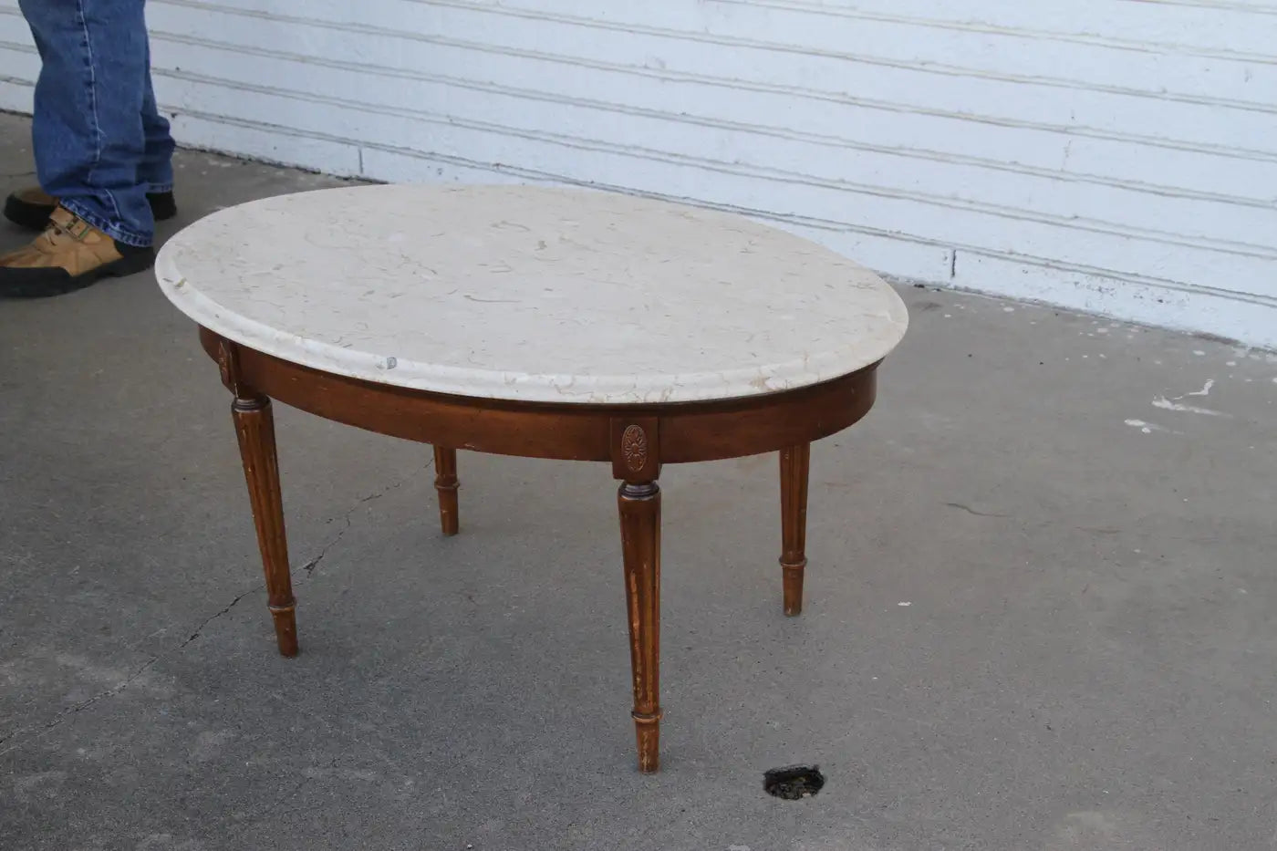 Federal Style Marble Coffee Table