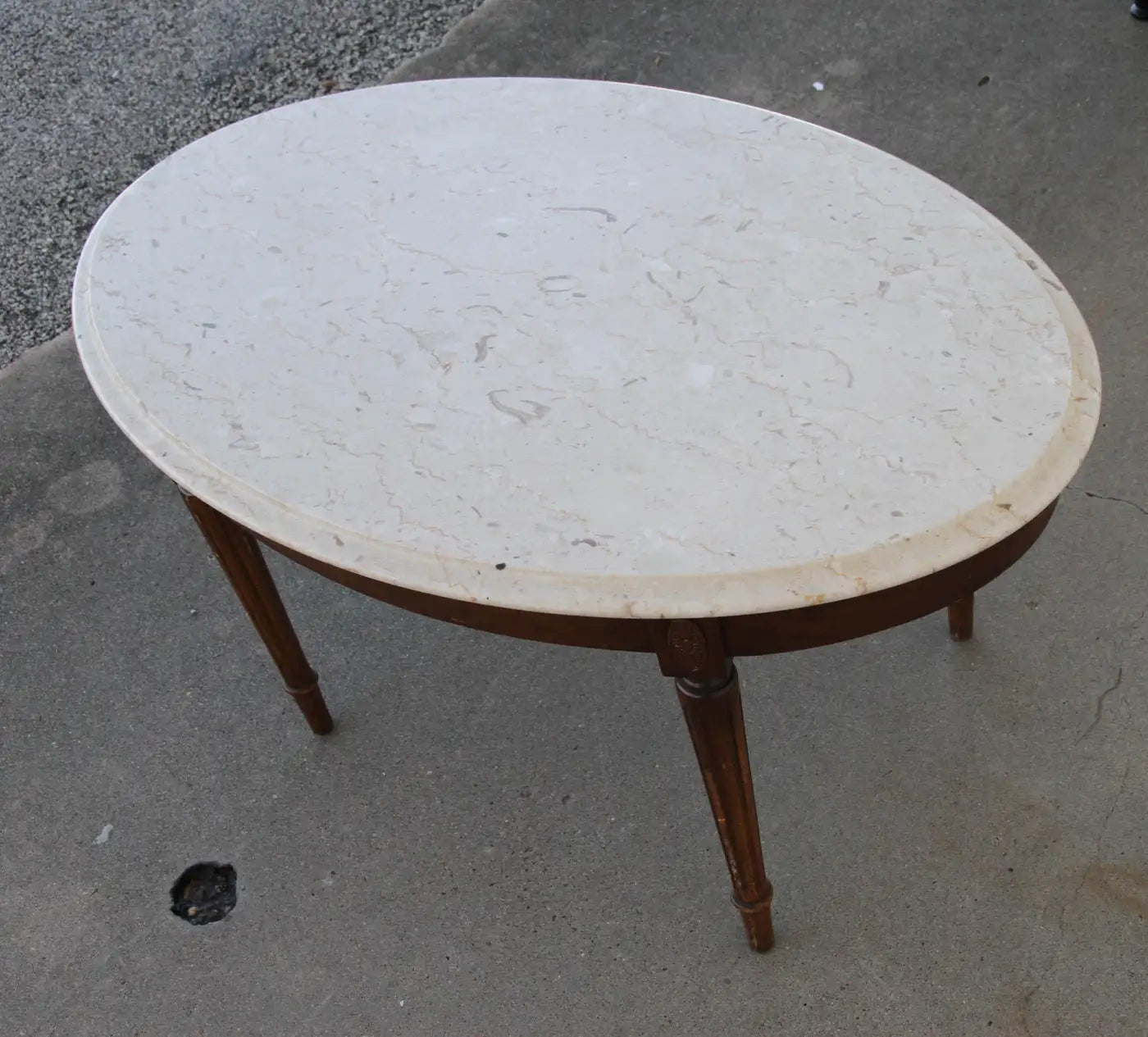 Federal Style Marble Coffee Table