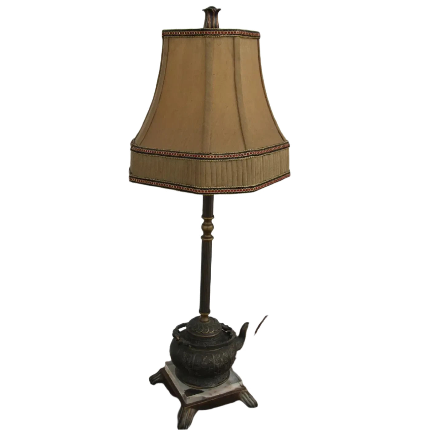 Vintage Brass Teapot Lamp by Quoizel