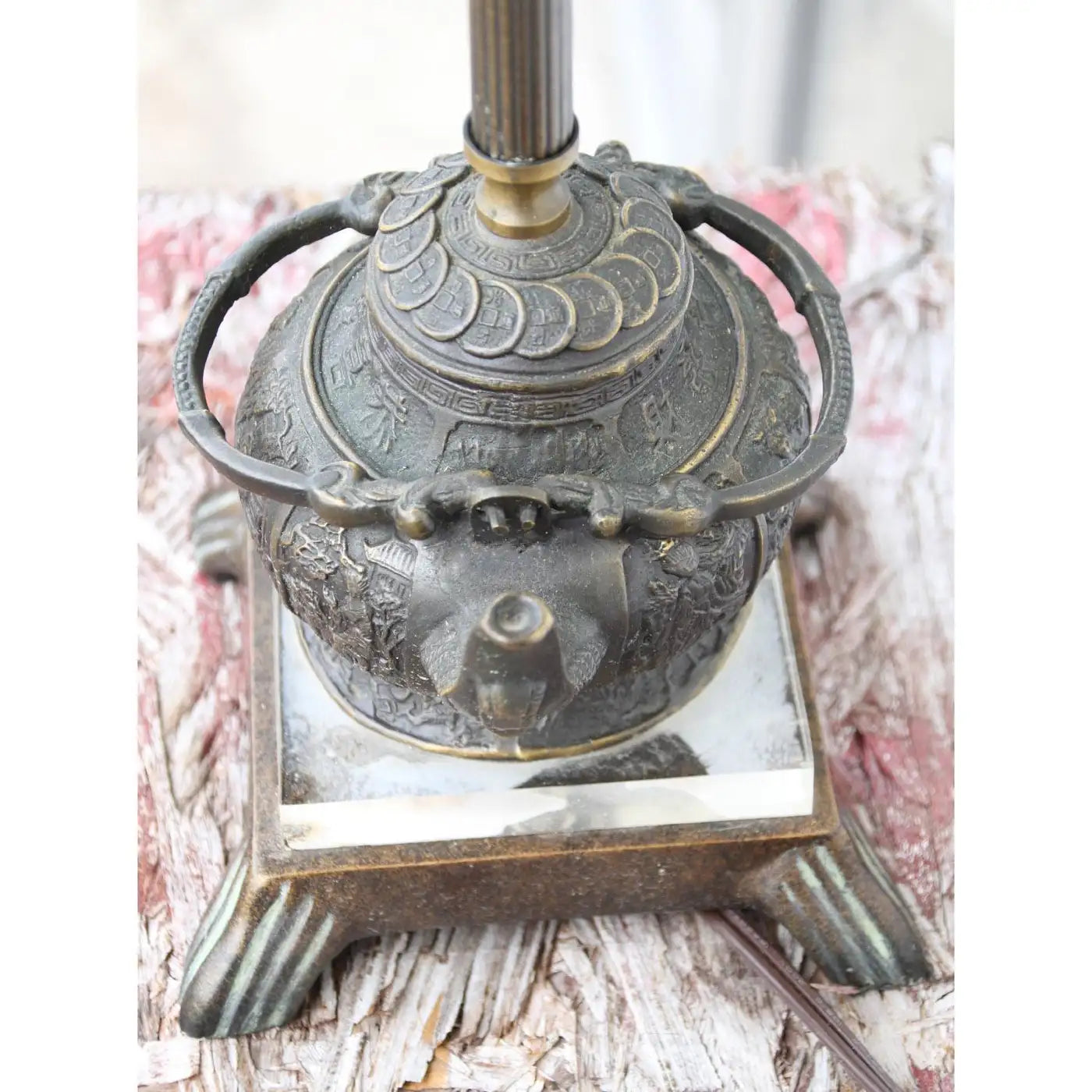 Vintage Brass Teapot Lamp by Quoizel