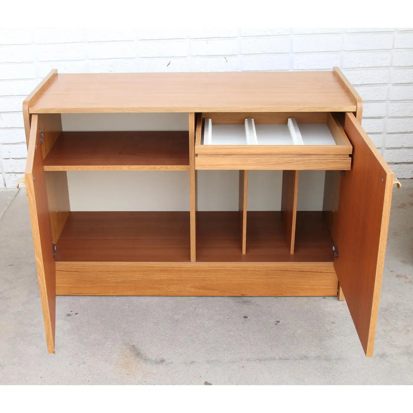 Scandinavian modern record player stand