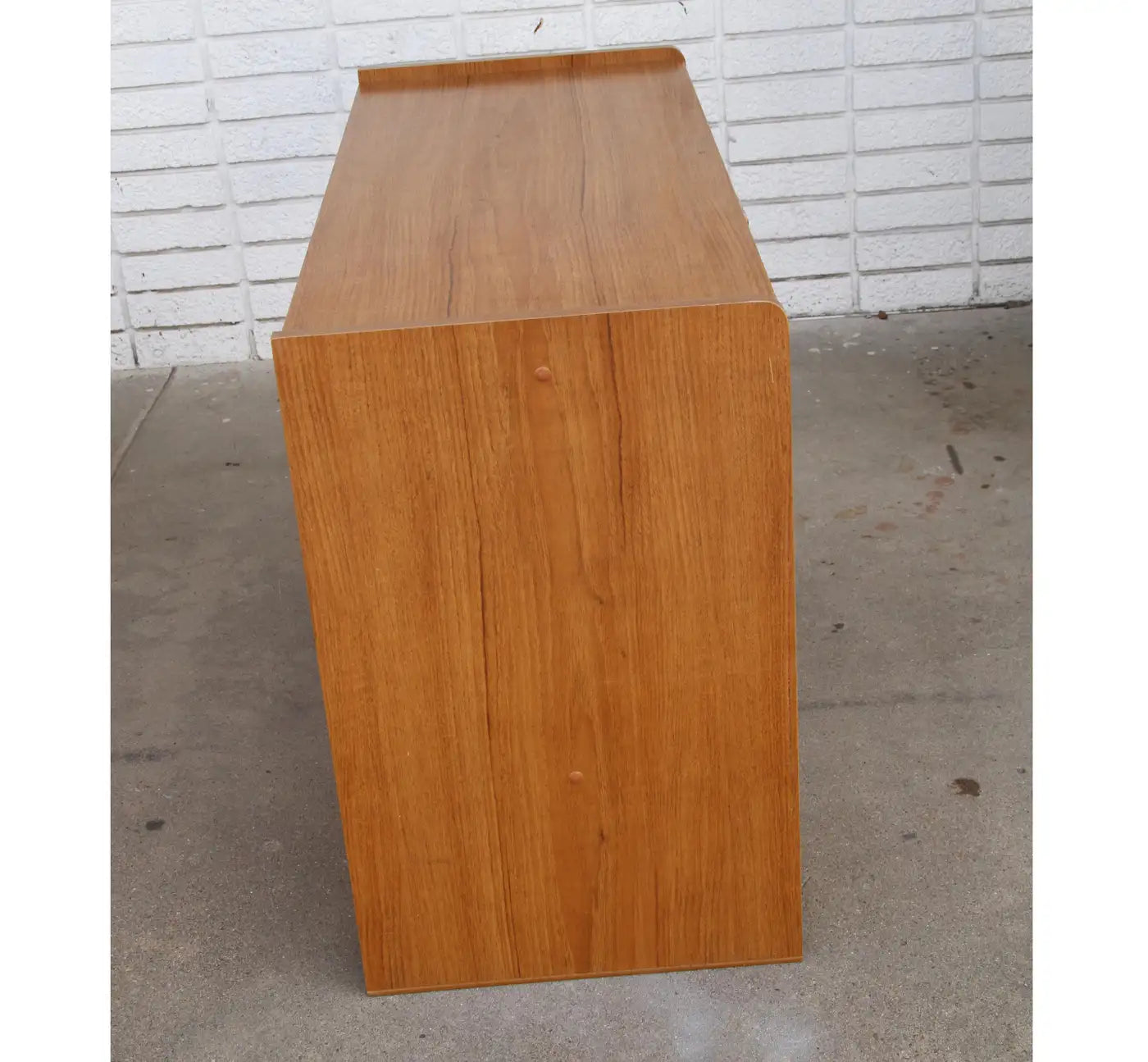 Danish style record cabinet with shelves