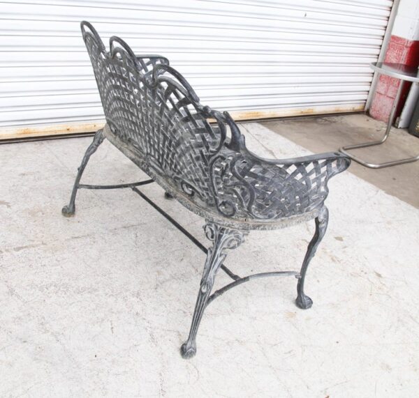 Basketweave Cast Aluminum Triple Arch Settee (MS10895)