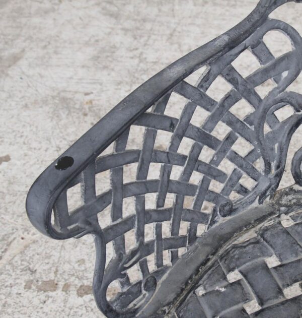 Basketweave Cast Aluminum Triple Arch Settee (MS10895)