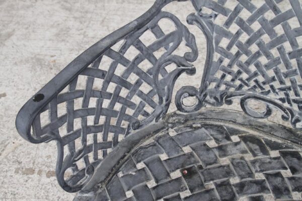 Basketweave Cast Aluminum Triple Arch Settee (MS10895)
