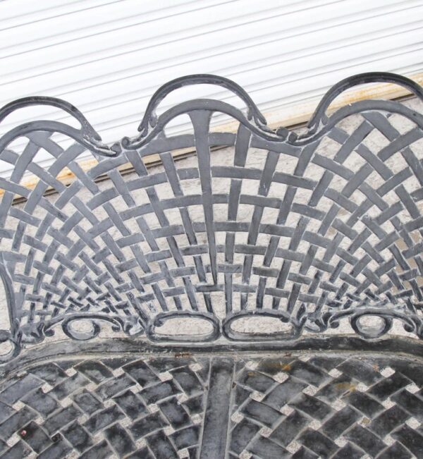 Basketweave Cast Aluminum Triple Arch Settee (MS10895)