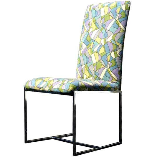 (1) Architectural Postmodern Milo Baughman Style Chairs (MR7264)