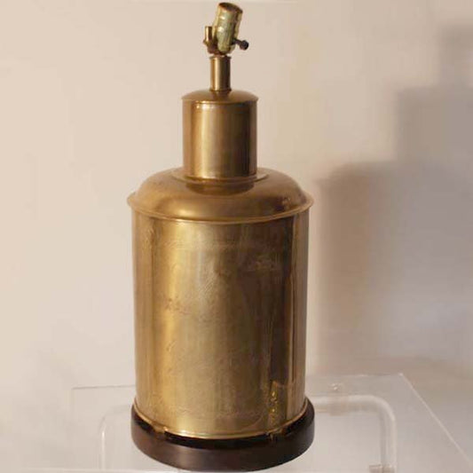 Vintage Asian style wood brass table lamp oriental lighting