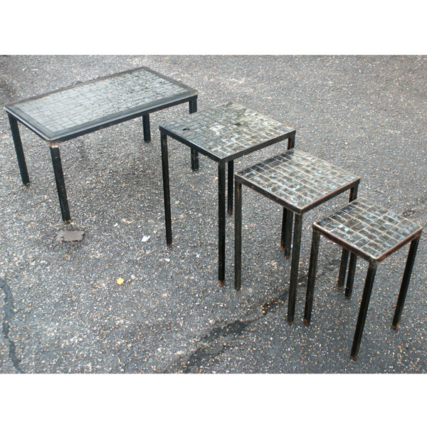 (4) Vintage Nesting Coffee Side Patio Tables