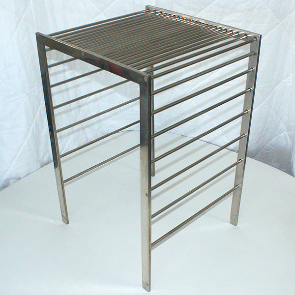 (2) Modern Italian Stainless Steel Side End Tables