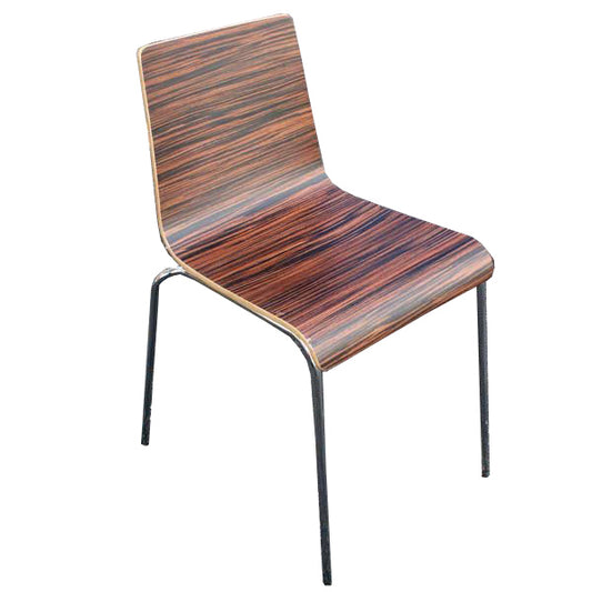 (1) Blu Dot West Elm Ebony Molded Wood Stacking Chair (MR8010)