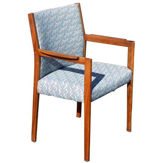 (2) Mid Century Modern Jens Risom Wood Arm Chairs (MR8049)