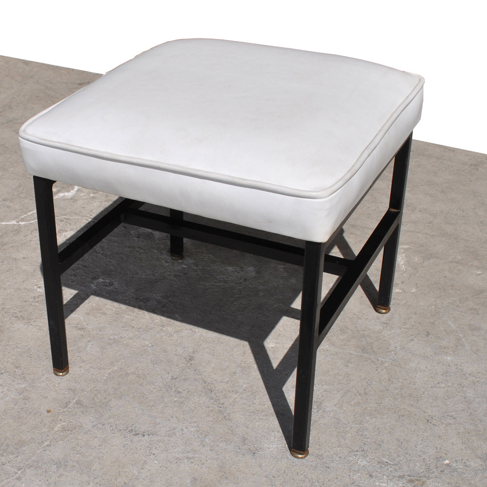 17″ Frederic Weinberg Leather Square Stool Ottoman (MR8095)