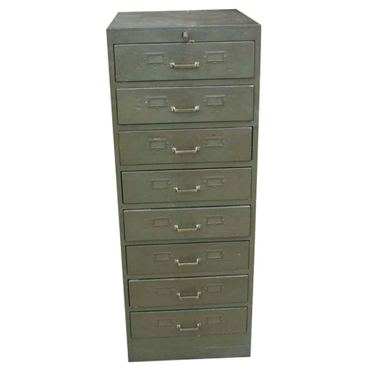 World War II wood card file cabinet by Le Febure CO., 43″ high