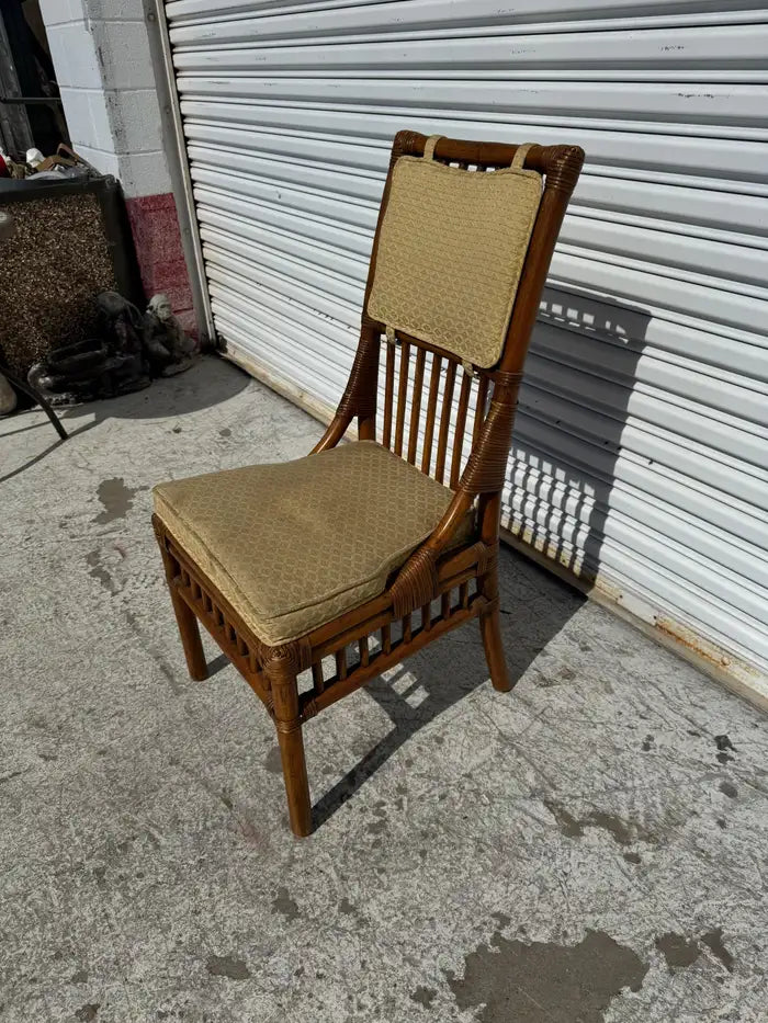 boho chic accent chair bamboo design with fabric seat